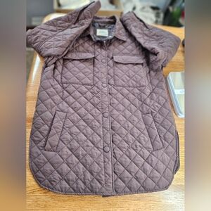 Ashley By International Quilted Brown Jacket Sz M See Pictures For Measurements